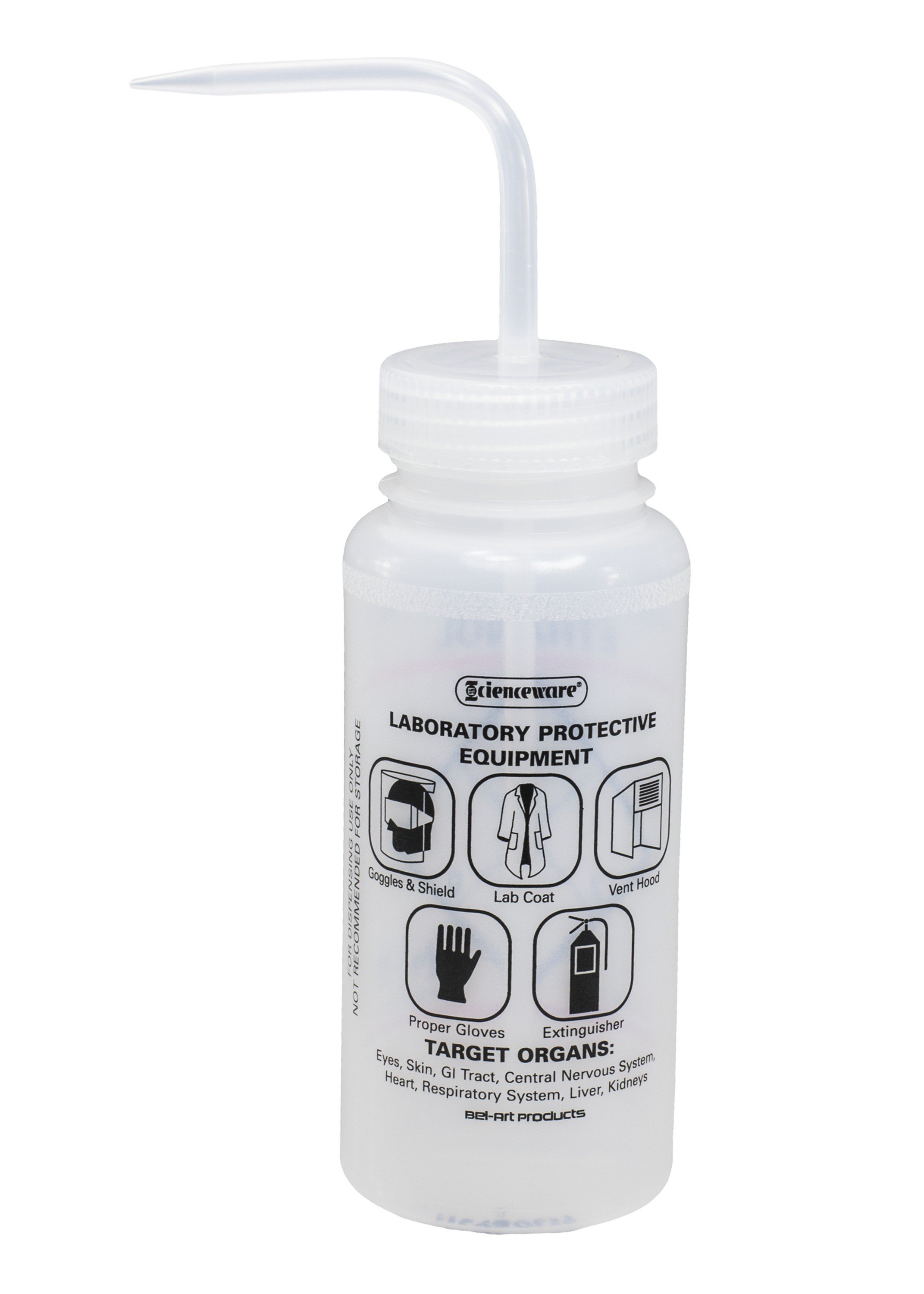 10713-004 Wash bottle, ETHANOL Safety-Labeled 2-Color Wide-Mouth 500ML (16oz)